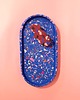 pojemniki na biżuterię Podstawka owalna, kolorowe lastryko, mała taca, niebieska 2