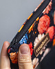 pokrowce i etui - na klucze Etui na klucze z czarnego weluru w kolorowe kwiaty handmade 1