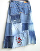 spódnice maxi Patchworkowa spódnica jeans r.46 7