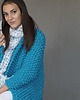 swetry damskie  Kardigan Chunky  niebieski 2