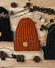 czapki damskie Czapka beanie z wełny merynosa handmade GRAFIT 1