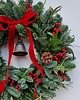 wianki bożonarodzeniowe CZERWONY Wianek Bożonarodzeniowy na drzwi z dzwonkiem 1