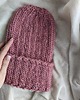 czapki damskie Wełniana czapka WOOLLY brudny róż 7