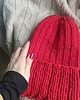 czapki damskie Wełniana czapka merino WOOLLY czerwona 3