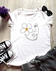 t-shirt damskie Koszulka damska organiczna z nadrukiem Twarz 2