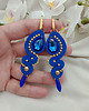 kolczyki soutache Długie kolczyki soutache na wesele, kobaltowe kolczyki 2