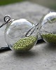 kolczyki wire wrapping Kulki metaliczne groszkowe    - kolczyki 4