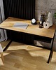 biurka Biurko loftowe 120cm x 50cm stal drewno Aero czarne  dąb industrialne 4