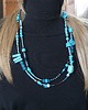 korale Długi naszyjnik Boho z turkusem i miedzią ciekawy oryginalny prezent handmade 2