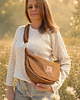 saszetka nerka Torebka crossbody z tkaniny 'wool look' Orzech Laskowy 1