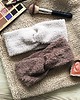 opaski do włosów Ciepła opaska zimowa / wiosenna teddy czekoladowa 1