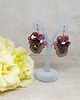 kolczyki soutache Różowo-zielone kolczyki sutasz - kolekcja Flora 4