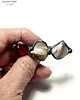 spinki i klamry do włosów Spinka niewielka z macicą perłową i szkłem rubinowym PREZENT unikat handmade 4