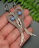 kolczyki wire wrapping Błękitne kolczyki skrzydła angelit wire wrapping 3