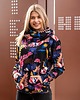 bluza z kapturem damska Bluza damska w kwiaty z dużym kapturem 1