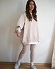 bluza bez kaptura damska Caffe latte bluza bawełniana Cheer long 2