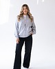 bluza bez kaptura damska Bomberka Sporty Chic Szary Jasny Melanż 2