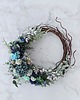 wianki bożonarodzeniowe Zimowy wieniec - odcienie błękitu i srebro (26cm) 3