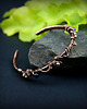 bransoletki wire wrapping Bransoleta mankietowa  z turmalinem i onyksem 8
