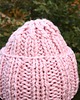 czapki damskie Czapka  beanie pudrowy róż  z wełną 3