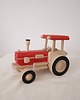 klocki i zabawki drewniane Drewniana traktor z przyczepką 5