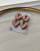 kolczyki z masy plastycznej Kolczyki geometryczne mocca mouse 1