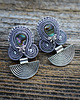 kolczyki soutache Małe szare kolczyki soutache z ważką 1
