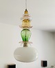 lampy wiszące Lampa wisząca szklana artdeco prl vintage retro sztuka Botanica 9