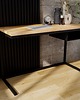 biurka Biurko loftowe 120cm x 50cm stal drewno Aero czarne  dąb industrialne 1