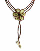 chokery Brązowo-pistacjowa lilia - naszyjnik choker 3