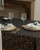 obrusy, bieżniki, serwety Obrus świąteczny, aksamitny, czarny w gwiazdki, 140x360 cm 3