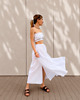 spódnice maxi Feather White - spódnica ze 100% bawełny 1