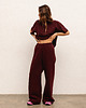 spodnie dresowe damskie Spodnie BELL merlot 4