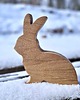 ozdoby wielkanocne Wielkanocny króliczek z drewna, dąb 15cm 4