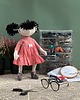 lalki Lalka Klara Lniana lalka w koralowej sukience 4