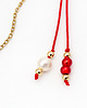 złote naszyjniki Naszyjnik czerwony sznurek z wisiorkiem 2