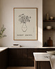 plakaty Beżowy plakat "Szkic kwiatów w wazonie" A3 (297mm x 420mm) 1
