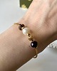 bransoletki z kamieni naturalnych Autorska Minimalistyczna Bransoletka z perłami, hematytem i lawą 1
