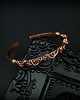 bransoletki wire wrapping Miedziana bransoleta mankietowa z rubinem 6