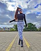 spodnie dresowe damskie Damskie Spodnie Fullprint DR.CROW Logo Napisy 1