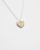 naszyjniki - inne Rhodium Plated Thin Heart Necklace 2