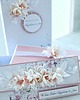 kartki scrapbooking Kartka ślubna pudrowy róż z torebką 2