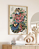 plakaty Plakat Gejsza w kwiatach  Azja azjatyckie 5