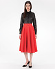 spódnice midi Spódnca z koła czerwona 1