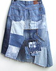 spódnice midi Jeansowa spódnica patchwork  r. 44 2