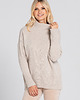 swetry damskie  Sweter wełniany z kaszmirem Saar Look 263 beż 1