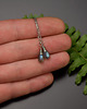 kolczyki wire wrapping Kolczyki przewlekane krople labradoryt wire wrapping 8