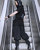 t-shirt damskie CAUTION t-shirt czarno-szary 3