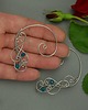 nausznice Nausznice zausznice oryginalne kolczyki kwarc niebieski wire wrapping 3