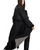 płaszcze damskie Trencz maxi oversize denim washed black 7